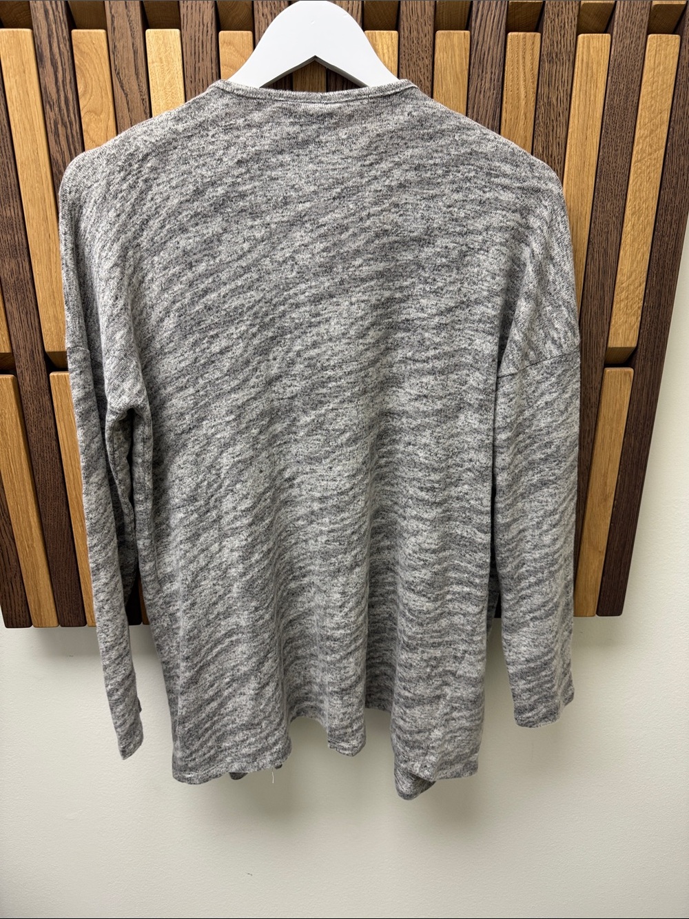 NWT Bobeau Grey Zebra Stripe Open Front Cardigan, size M - Picture 6 of 6